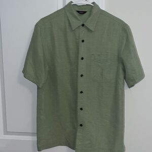 Modal/Poly straight cut Royal Robbins Check Plaid Print SS trail shirt M men’s